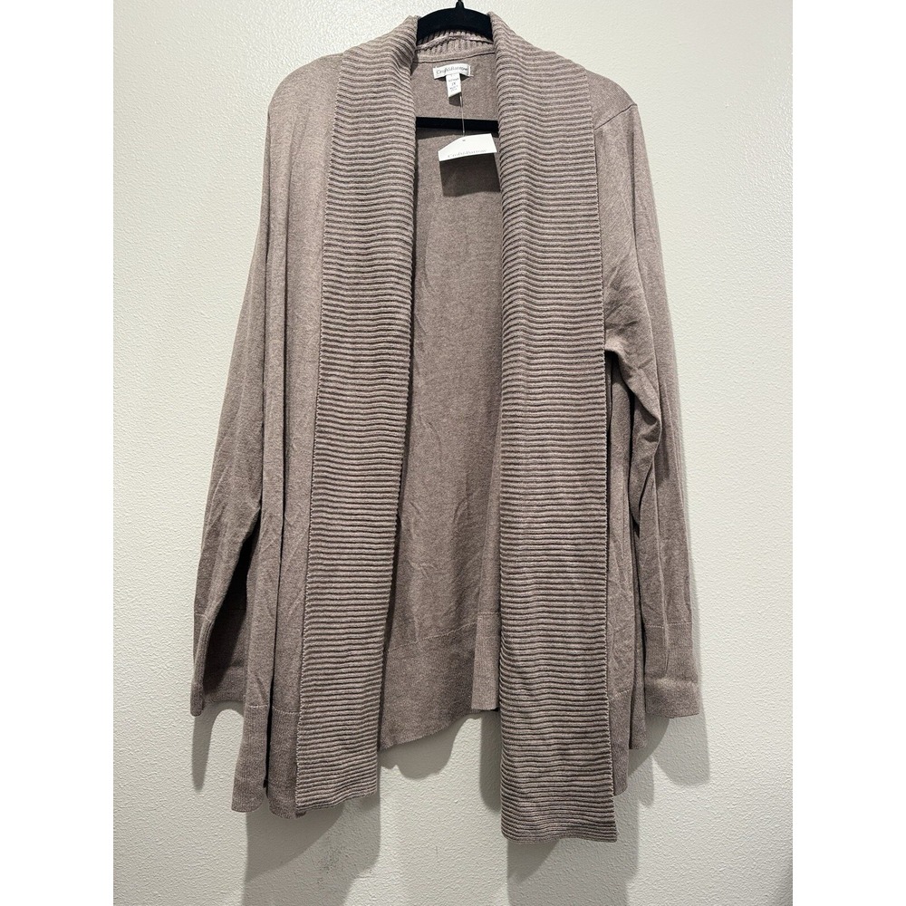 Women's Croft & Barrow Brown/Taupe Cardigan Sweater Size Medium